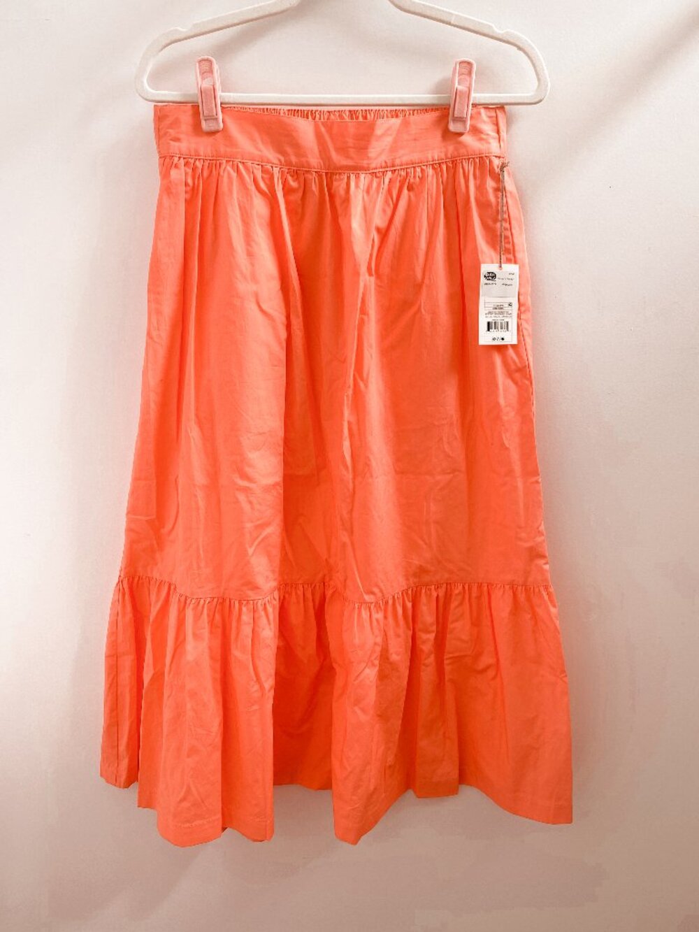 NWT A New Day Coral Tiered Midi Skirt - Size Medium